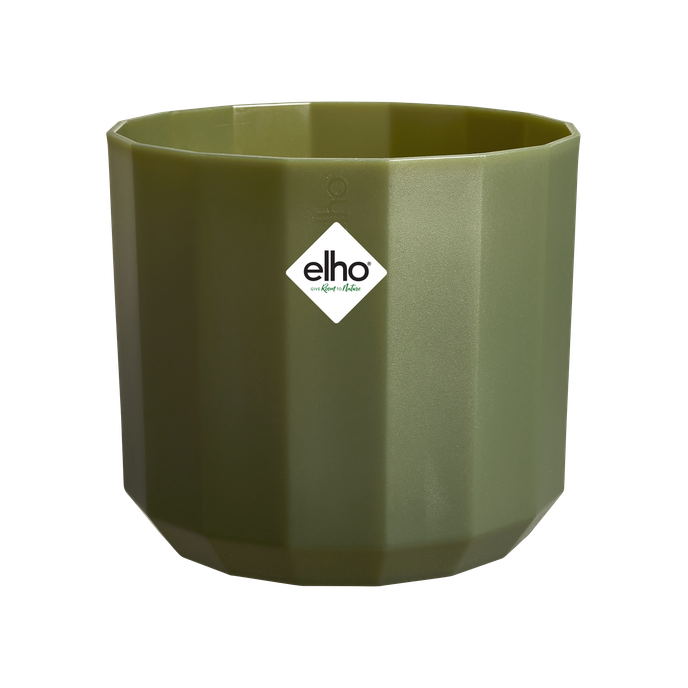 facet rund 23cm wald grün